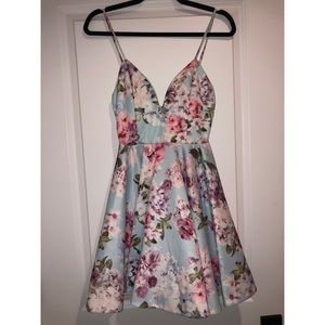 Blue floral sundress